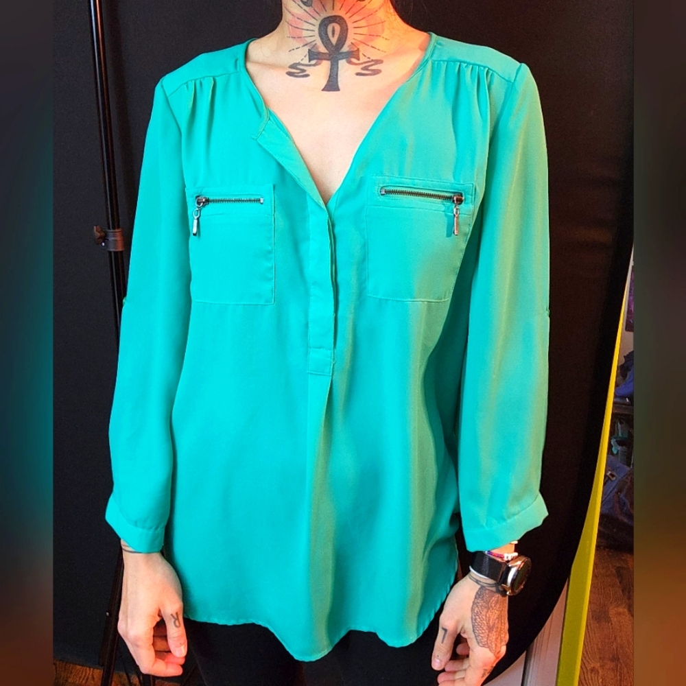 Teal Blouse